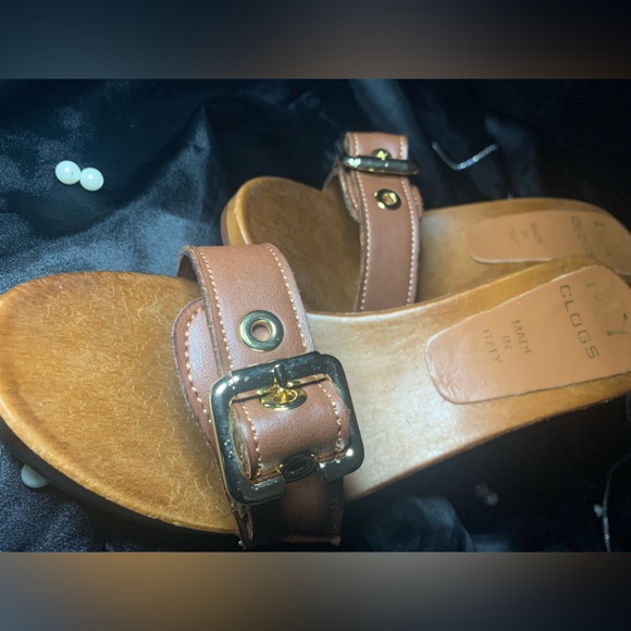 BROWN CLOGS, SIZE 41 EUR / 10 USA ZOCCOLI~ MY CLOGS~ MADE IN ITALY - Picture 5 of 6